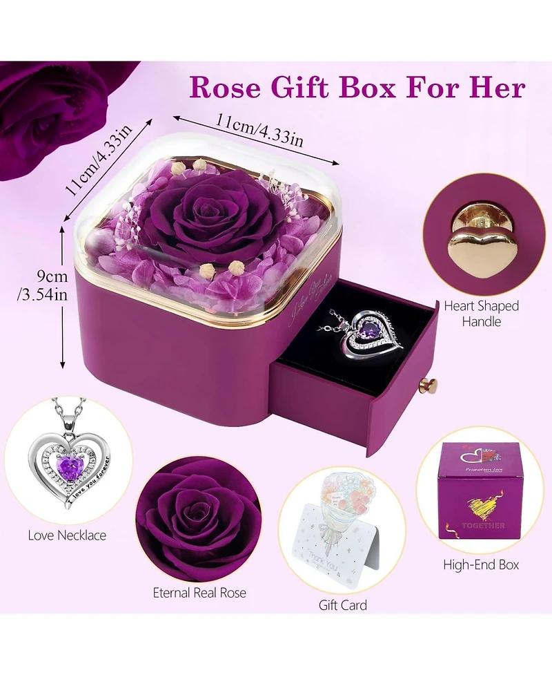 Gnuadz Preserved Heart Necklace Gift For Her Couple Mother