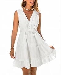 Cupshe Women's Tea Rose Mini Beach Dress