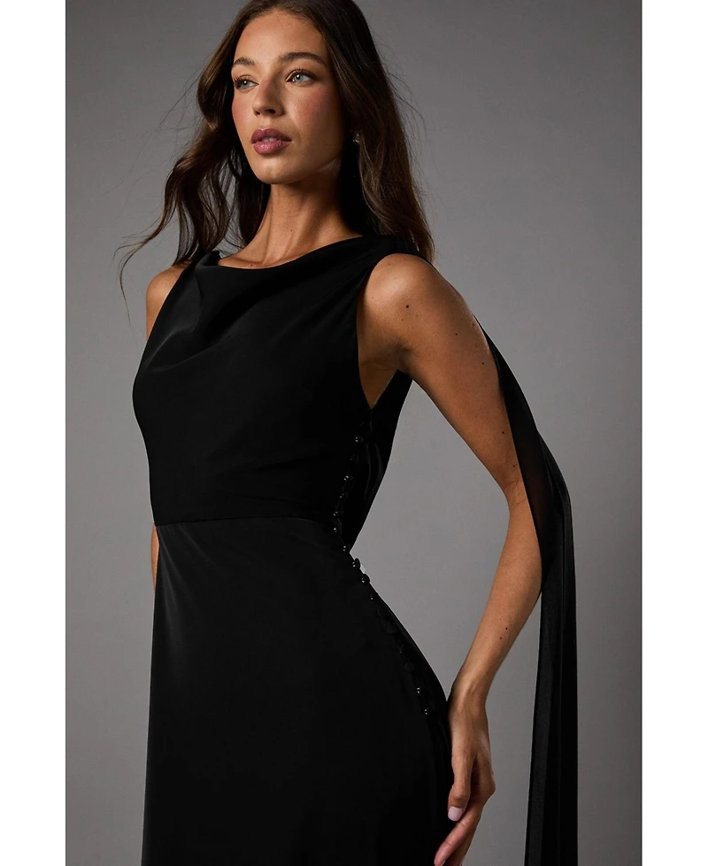 Coast Women's Cowl Back Crepe Maxi Dress