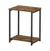 Slickblue 2 Tier Side Tables Set for Living Room Bedroom Storage Shelf