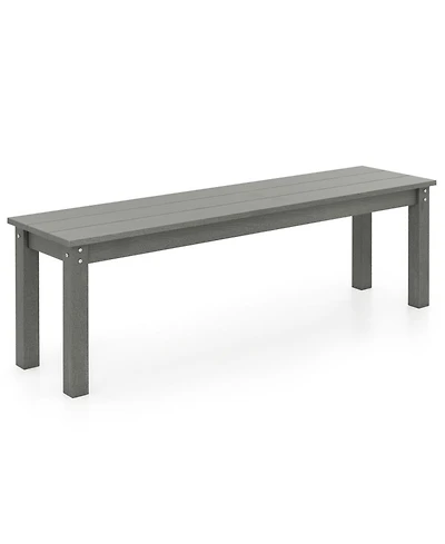 Gouun 55 in Hdpe Backless Outdoor Bench for 2-3 People 750 lbs Capacity
