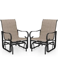 Gouun Mesh Glider Chair Set of 2 with Metal Frame
