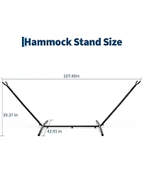 gaomon Portable Heavy Duty 9 Ft Hammock Stand 450-Pound Capacity for Outside, Patio, Backyard, 9 Feat