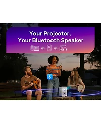 Aurzen Portable Smart Projector with Roku Tv Built-In, Native 1080P, Sealed Optical Engine, DoIby Audio, Home and Outdoor Movie Projector