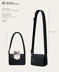 Mini Origami Flap Convertible Crossbody & Handbag for Women