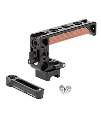 Wooden Camera Nato Handle Plus V2 Kit, Includes Nato Arri 70mm Rail and 1.67" Screw Channel