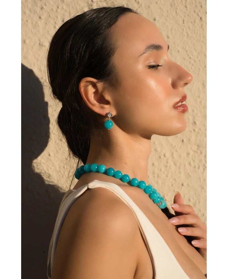 Classicharms Gia Amazonite Bead Drop Earrings