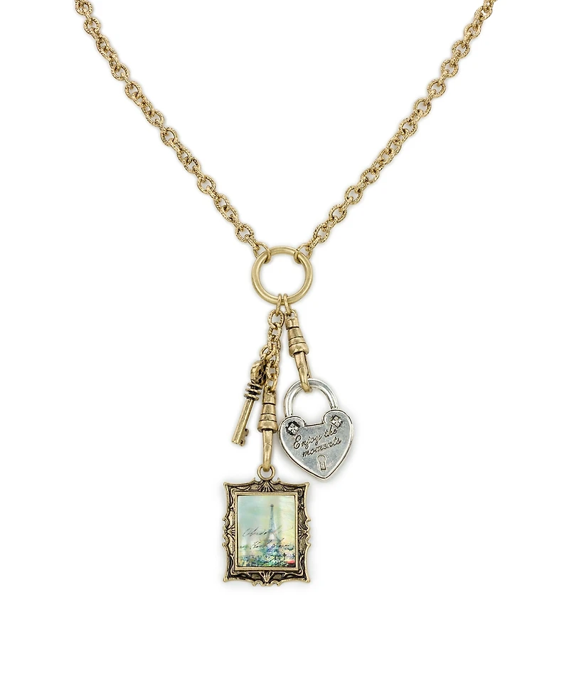 Patricia Nash Gold-Tone Plated Charm Dangle Necklace