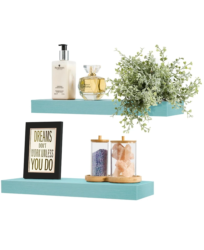 Sorbus 2 Pack Wall Mounted Floating Shelves - for Bathroom, Kitchen, Bedroom