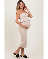 Cream Strapless Ribb