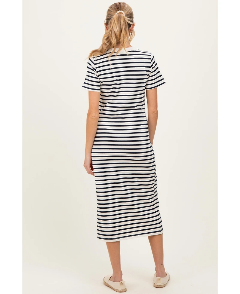 Navy Striped Short S