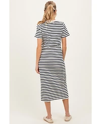 Navy Striped Short S