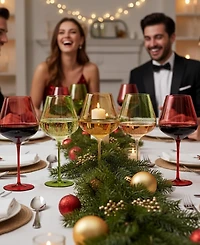The Wine Savant Holiday Wine Glasses, Set of 5
