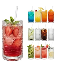 The Wine Savant Hobnail Highball Glasses, Set of 12