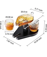 The Wine Savant Galactic Cruiser 4-Pc. Whiskey Decanter Set