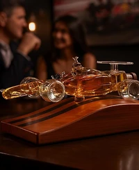 The Wine Savant Race Car Glass 18 oz. Whiskey Decanter