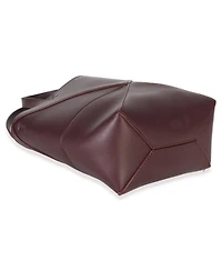 Pre-Owned Loewe Burgundy Calfskin Mini Puzzle Fold Tote