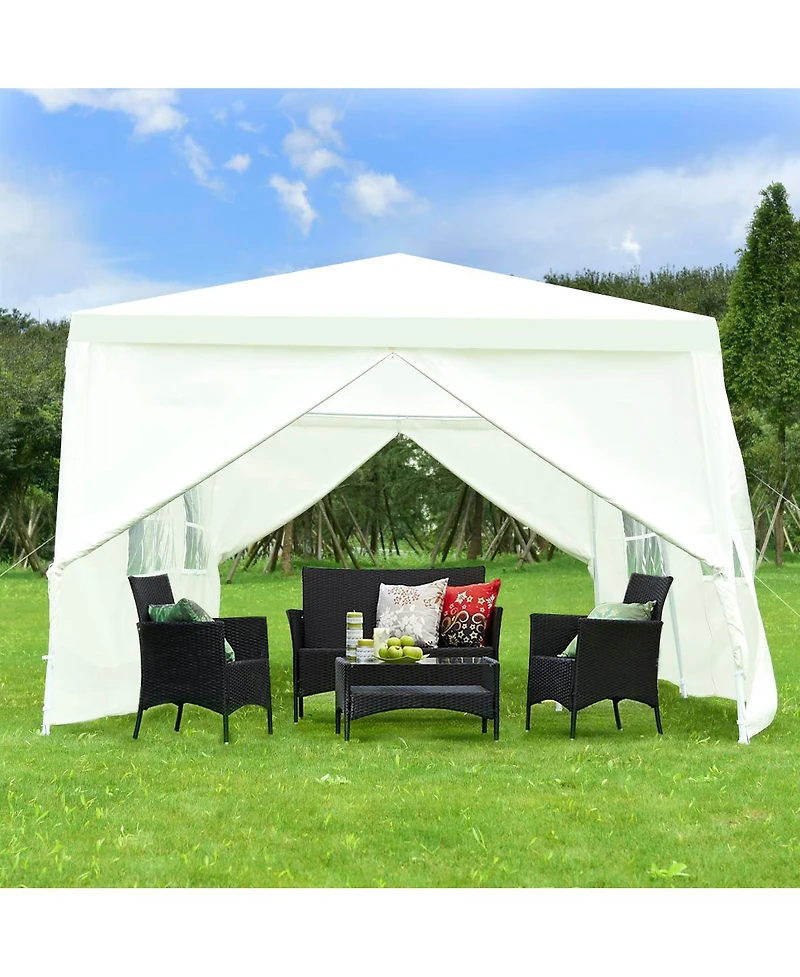 Gymax Heavy Duty 10'x20' Canopy Party Gazebo Cater Event Wedding TentW/Side Walls