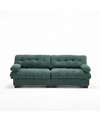 Rainsken 88" Cloud Loveseat Sofa, Modular Sectional Modern Oversized Sleeper Couch with Armrests and Pillows, Deep 2-Seat for Living Room
