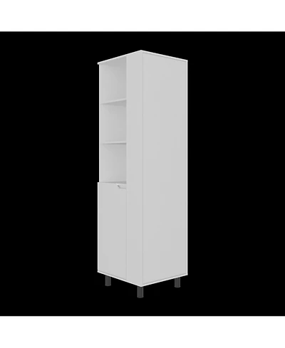 Busdays Cleaning Supplies Cabinet Tall Storage Cabinet with Door and Shelf Freestanding Organizer for Bathroom Laundry Utility Room