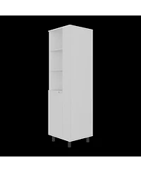 Busdays Cleaning Supplies Cabinet Tall Storage Cabinet with Door and Shelf Freestanding Organizer for Bathroom Laundry Utility Room