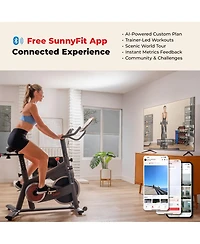 Sunny Health and Fitness Pace 300 Smart Magnetic Cycling Exercise Bike