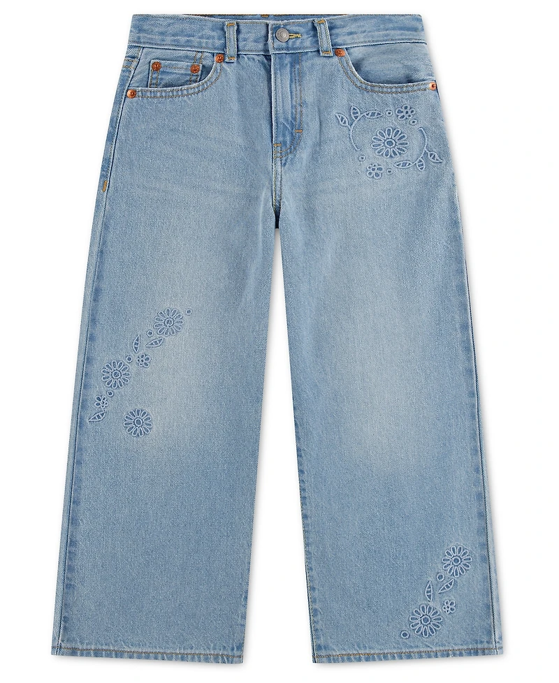 Levi's Girls' 7-16 Embroidered High Rise Baggy Jeans