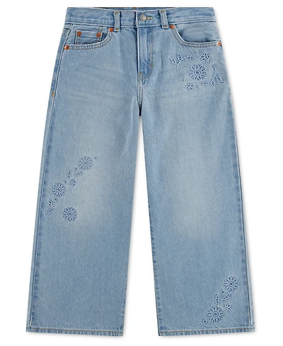Levi's Girls' 7-16 Embroidered High Rise Baggy Jeans
