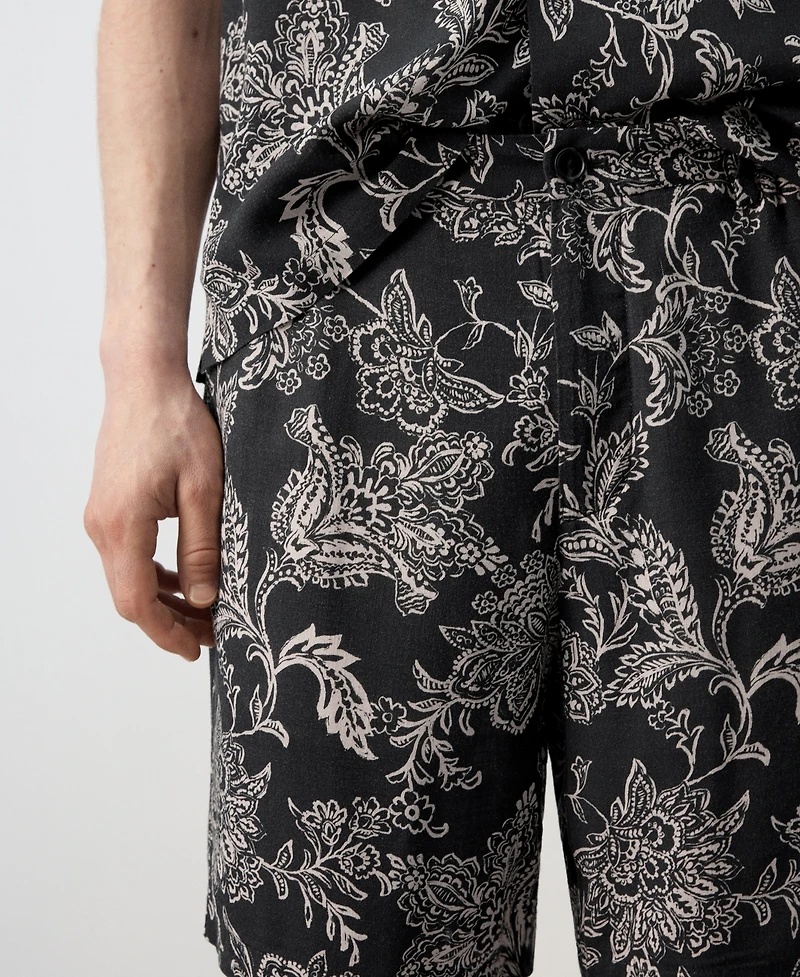 Mango Men's Slim-Fit Printed 8.54" Bermuda Shorts
