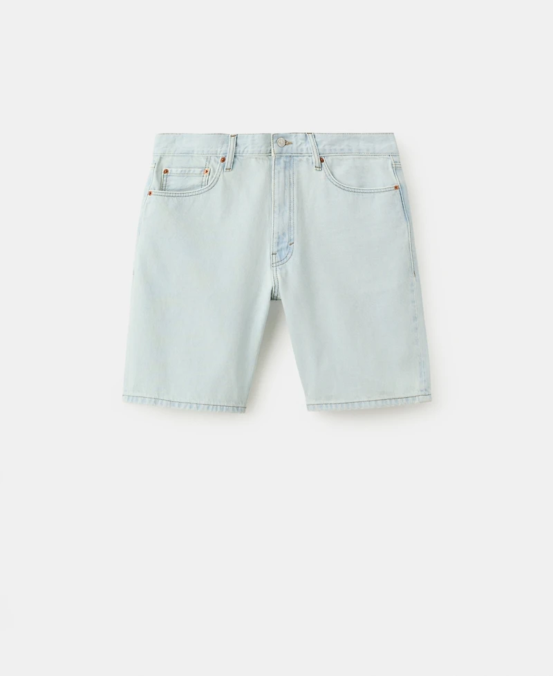 Mango Men's Straight-Fit Denim 8.86" Bermuda Shorts