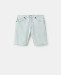Mango Men's Straight-Fit Denim 8.86" Bermuda Shorts