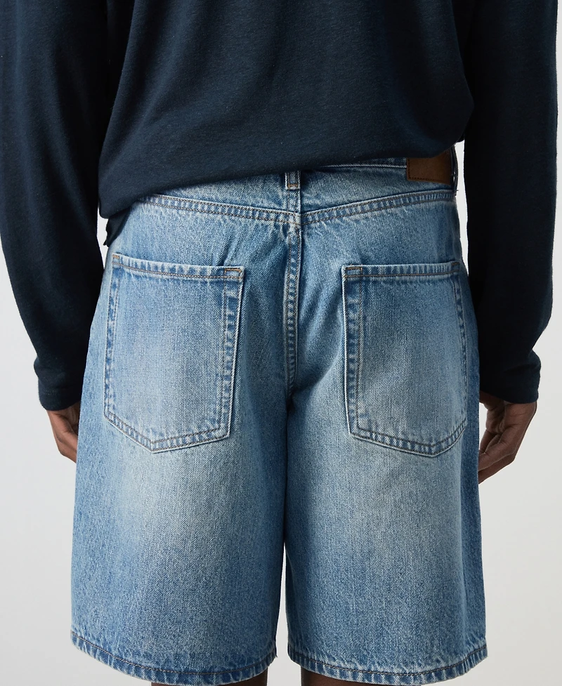Mango Men's Straight-Fit Denim 8.86" Bermuda Shorts