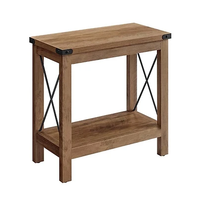 Slickblue Side Table with Bottom Shelf Storage for Living Room Bedroom