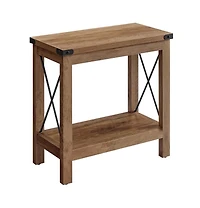 Slickblue Side Table with Bottom Shelf Storage for Living Room Bedroom