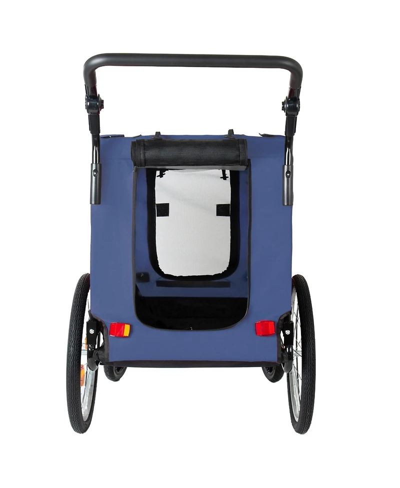 Aostirmotor 2-in-1 Bike Trailer and Pet Stroller for Dogs up to 100 lbs, Foldable Carrier Cart with Air-Filled Wheels