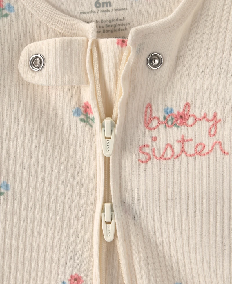 Carter's Baby Girls' 2-Way Zip Sleep & Play