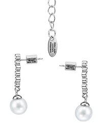 Christian Siriano New York 2Pc. Fine Silver-Plated Bubble Linear Post Earrings and Bubble Linear Pendant Necklace Set