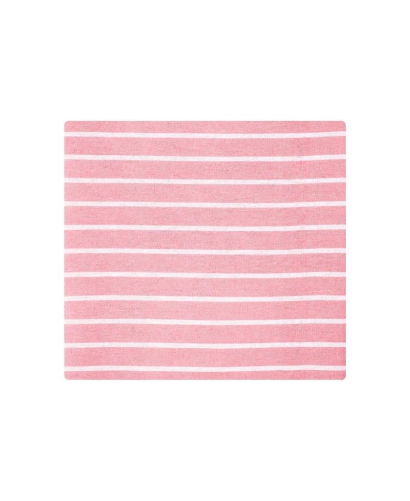 Hudson Baby Girl Cotton Poly Flannel Receiving Blankets Bundle 7-Pack, Happy Strawberries, One Size