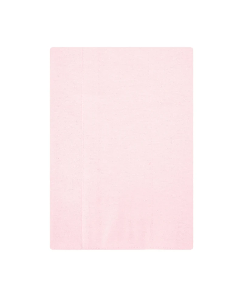Hudson Baby Girl Cotton Poly Flannel Burp Cloths -Pack, Soft Pink Floral