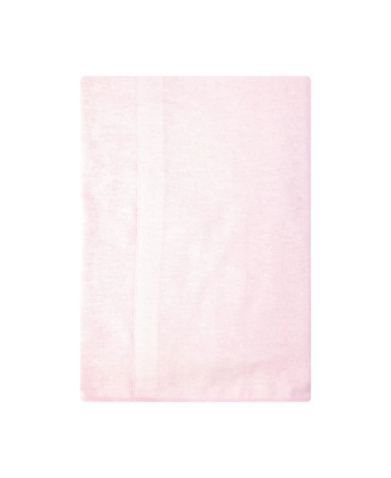 Hudson Baby Girl Cotton Poly Flannel Burp Cloths -Pack, Wispy Wild Flower Bunny