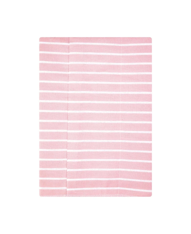 Hudson Baby Girl Cotton Poly Flannel Burp Cloths -Pack, Loves Me Deerly