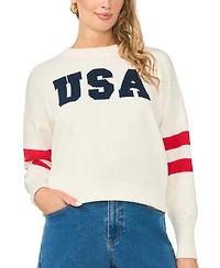 Vince Camuto Women's Usa Graphic Crewneck Sweater