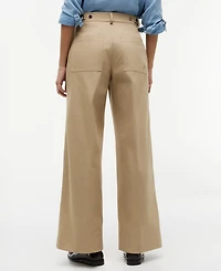 Tommy Hilfiger Women's Cotton Wide-Leg Chino Pants