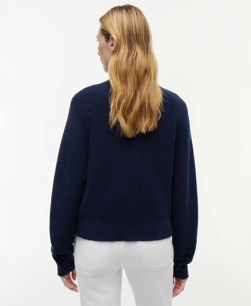 Tommy Hilfiger Women's Crochet Detail Crewneck Cardigan