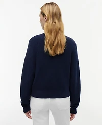 Tommy Hilfiger Women's Crochet Detail Crewneck Cardigan