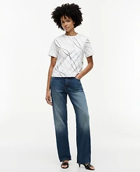 Tommy Hilfiger Women's Interlock Boxy Crewneck Short-Sleeve T-Shirt