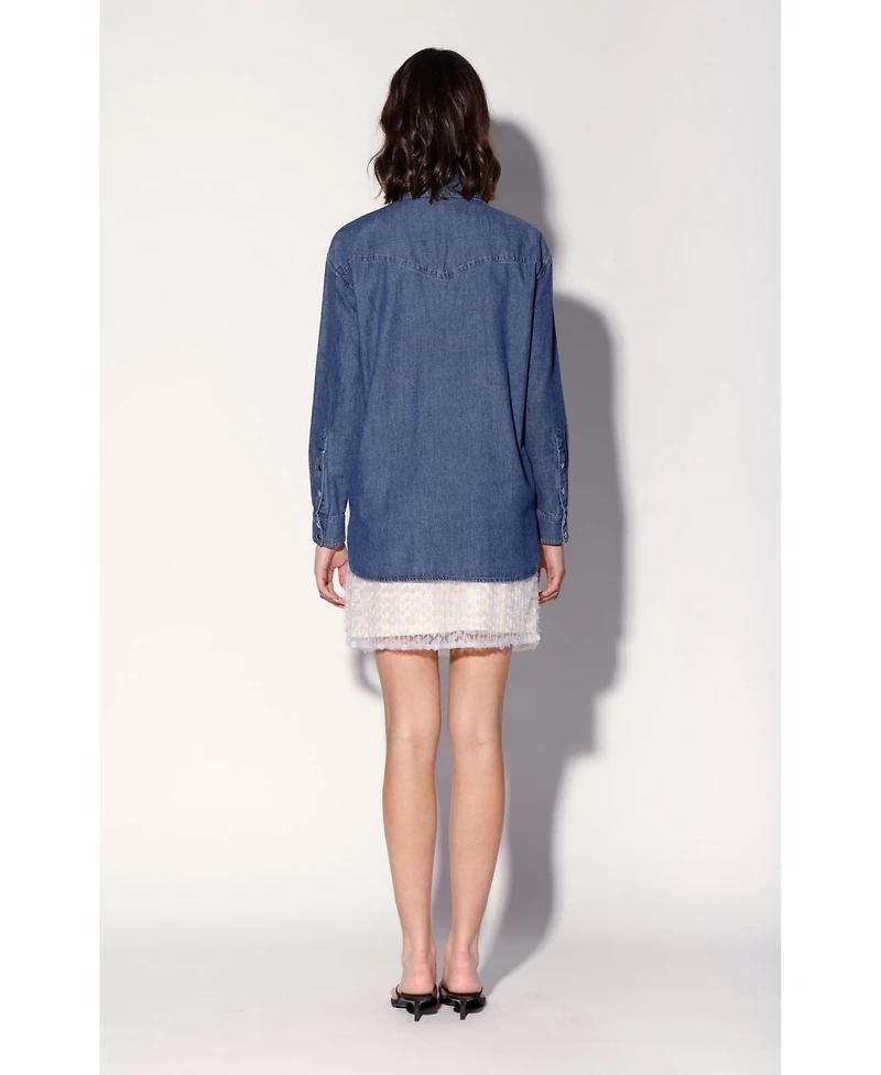 Walter Baker Women's Chambray Snap-Button Shirt
