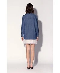 Walter Baker Women's Chambray Snap-Button Shirt