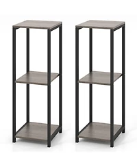 Gymax 3 Tier Tall Metal Plant Stand Corner Plant Holder Metal Frame
