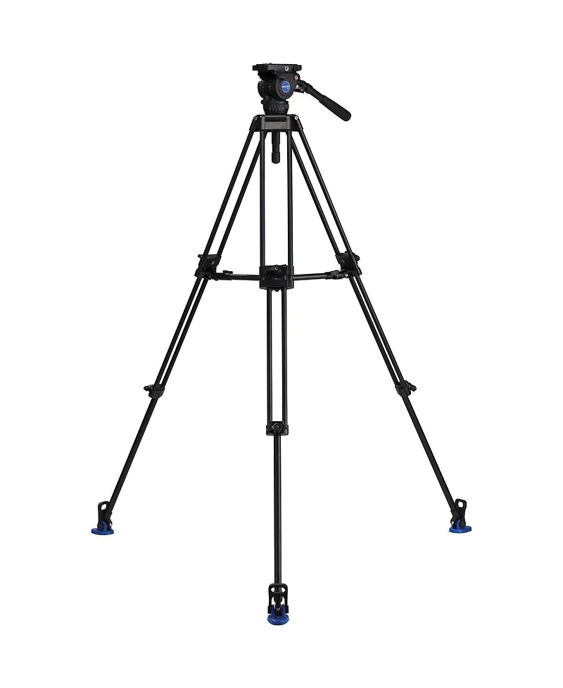 Benro BV8 3-Section Aluminum Alloy Twin Leg Video Tripod with Video Head and ML08 Mid-Level Spreader